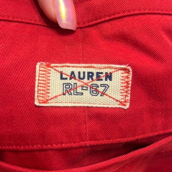 ✨VTG Lauren Ralph Lauren RL-67 Red Crop Sz 14 Pants Boho Hippie Wide Leg✨ - Picture 6 of 7